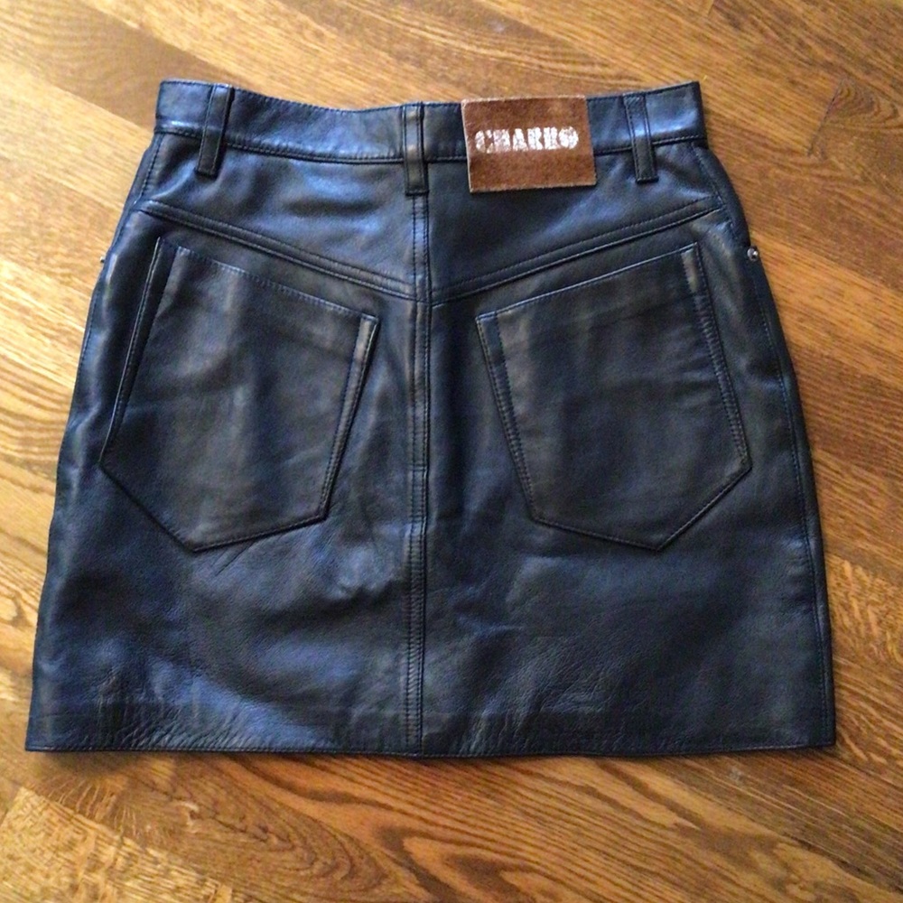 Charro faux leather skirt